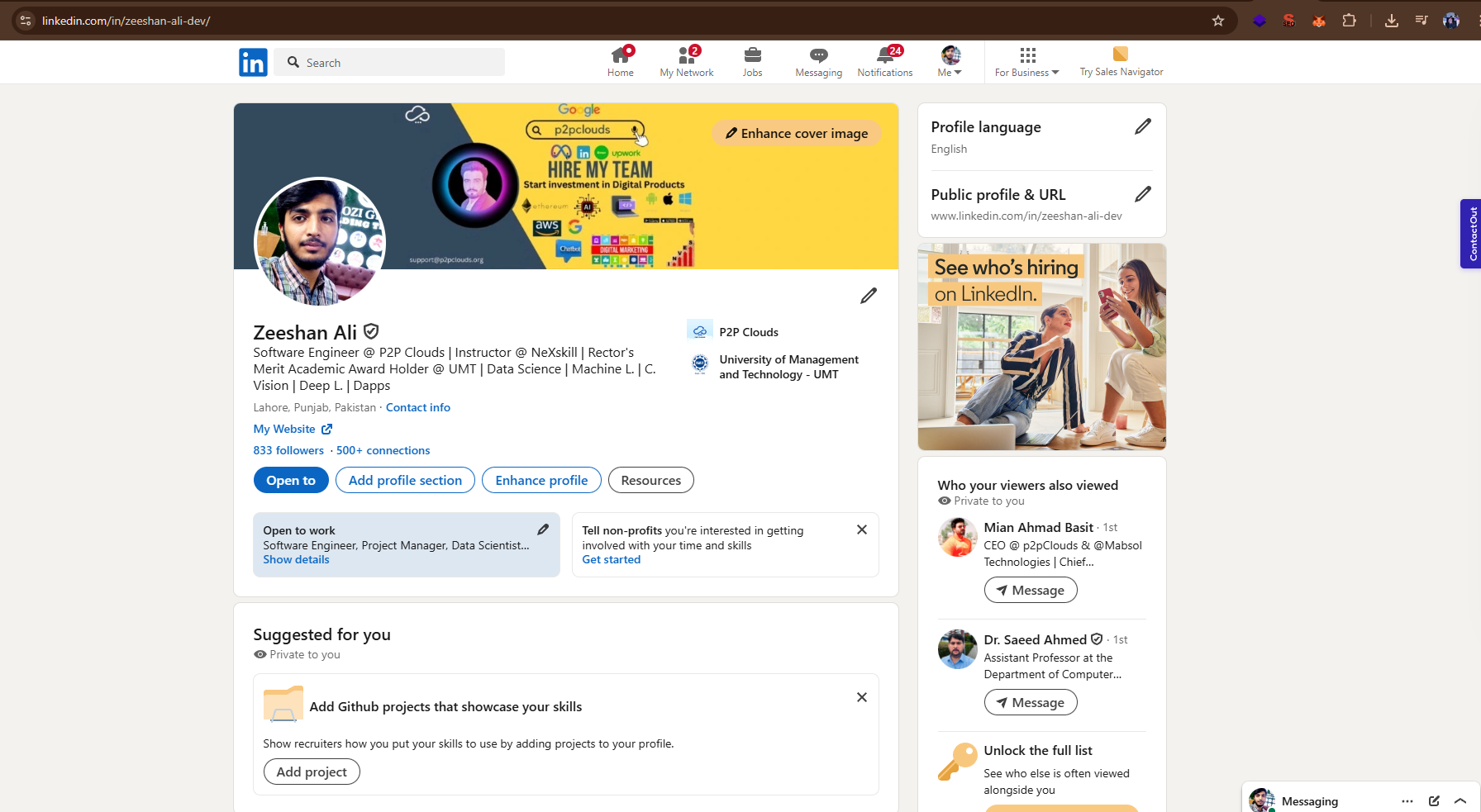 Zeeshan Ali's Linkedin Profile for more articles and news