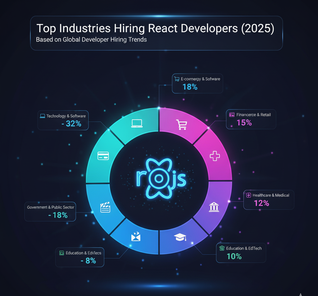 Top Industries Hiring ReactJS Developers - 2025