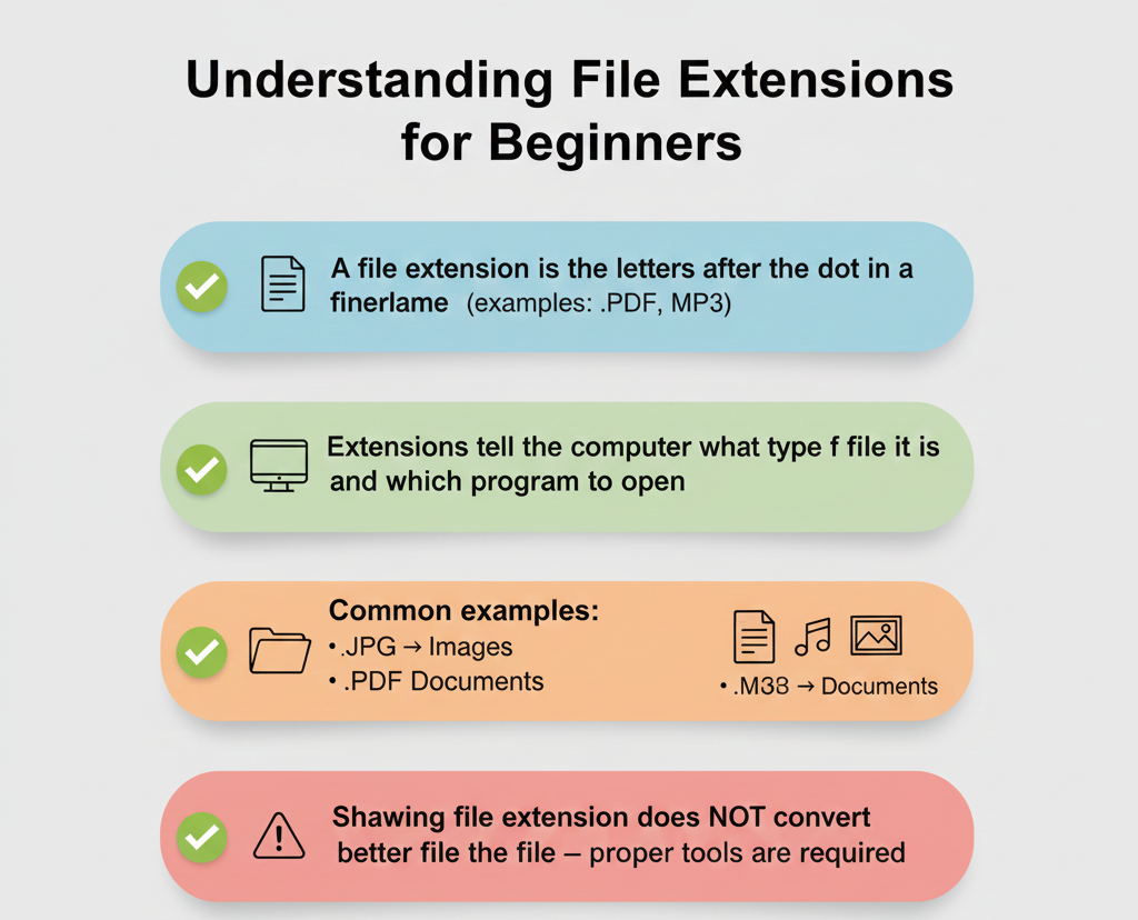 Summary of File Extensions for Beginners