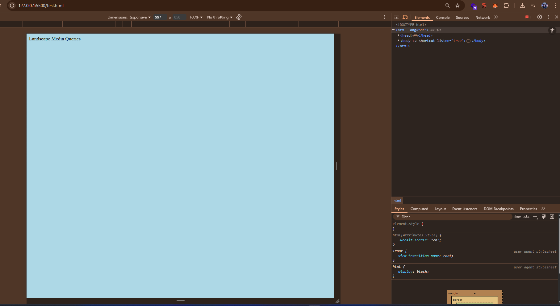Browser Developer Tools for Testing Responsive Media Queries