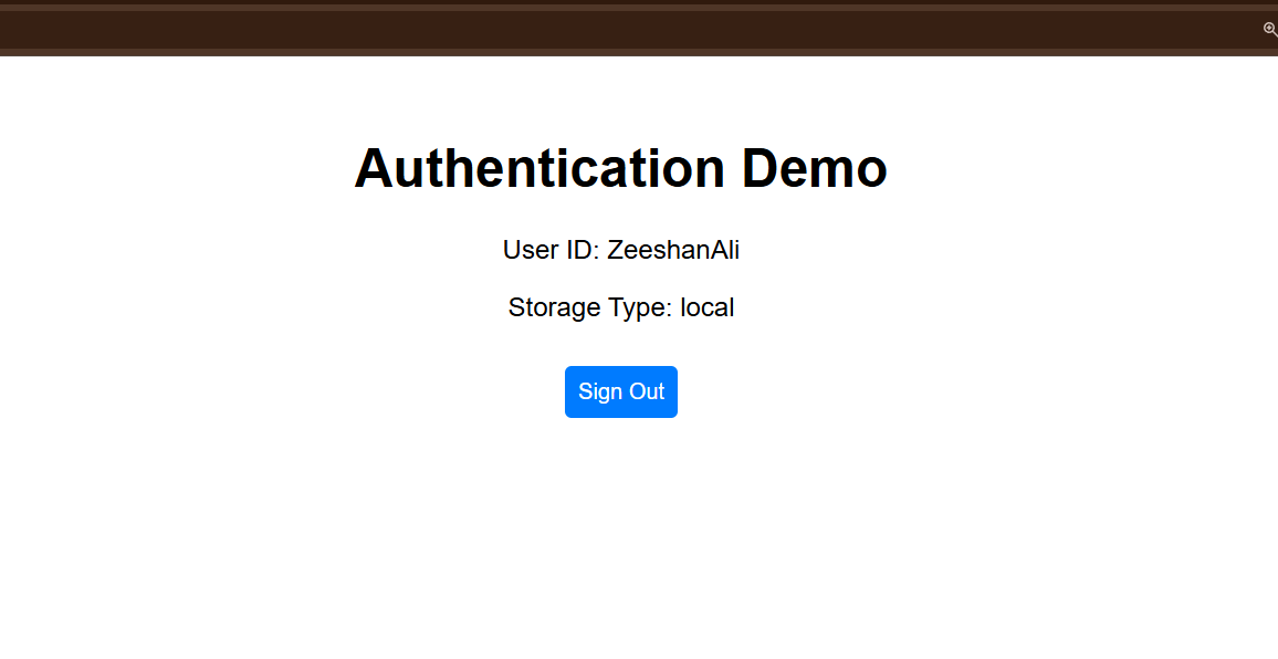 Sign-In with Local Storage