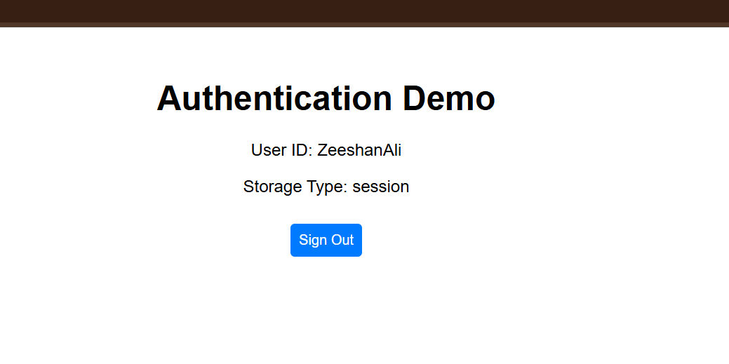 Sign-In with Session Storage